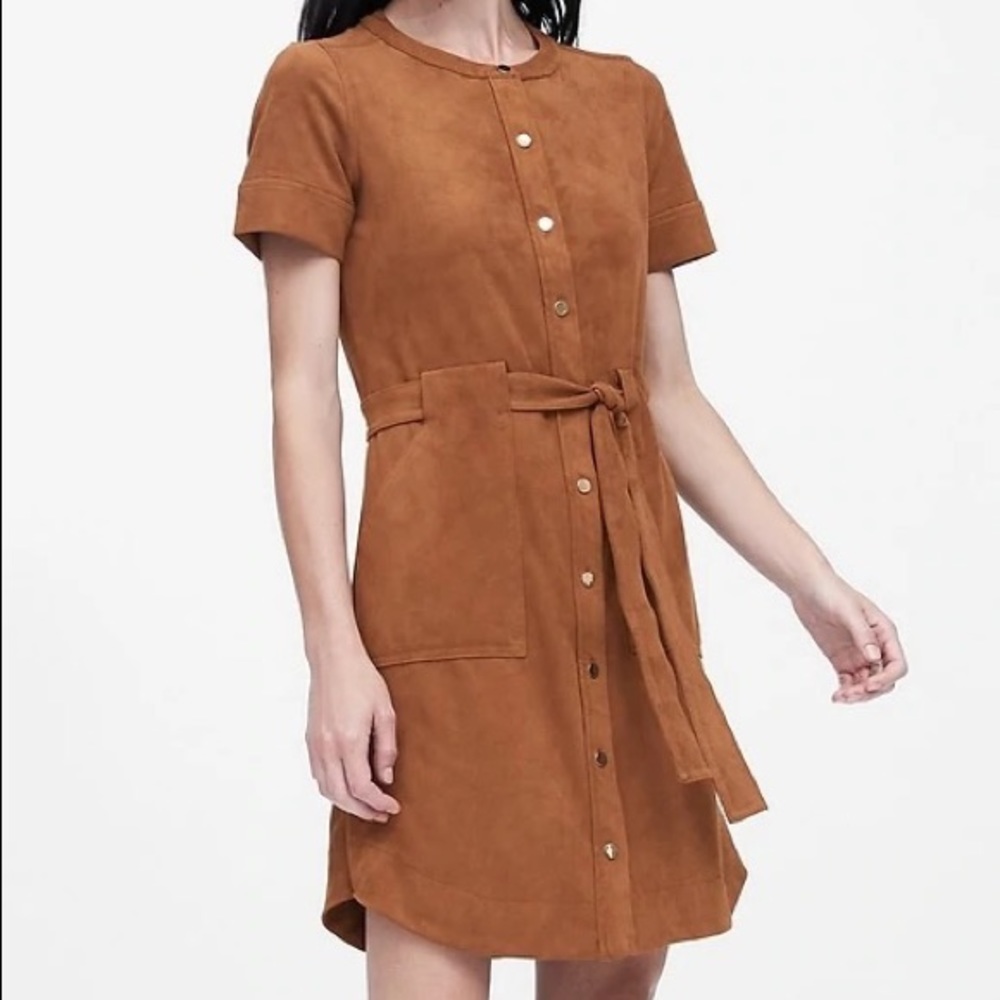 Banana Republic suede-like shirt dress